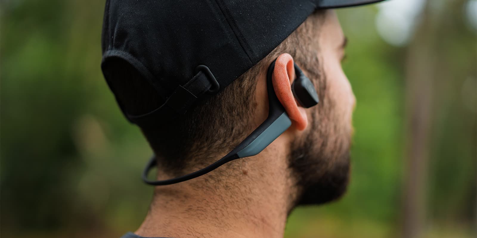 person wearing his Audio-Technica ATH-CC500BT2 headphone