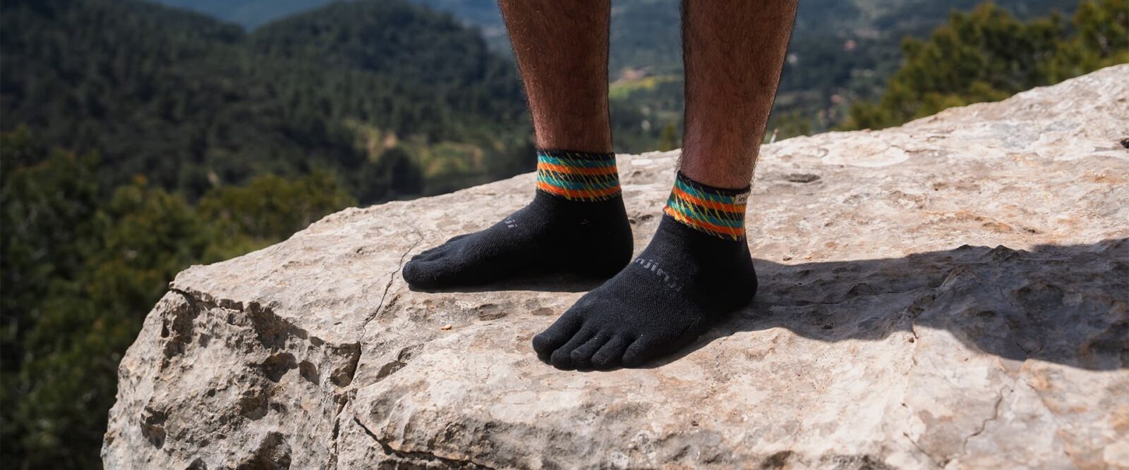 close up of Injinji hiking socks