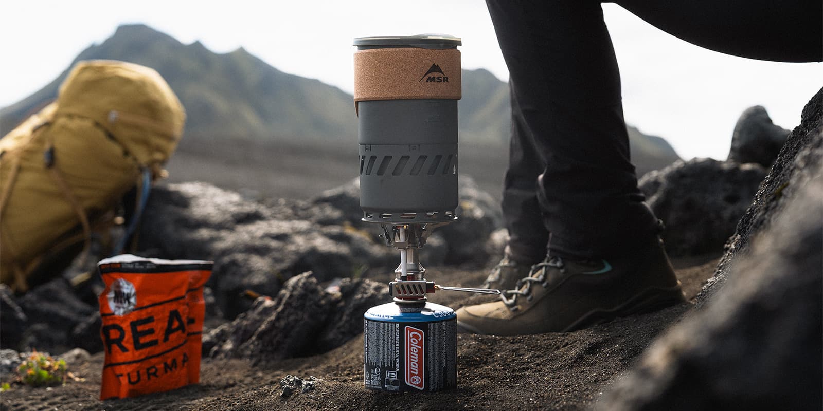 MSR Switch stove system in use in Iceland